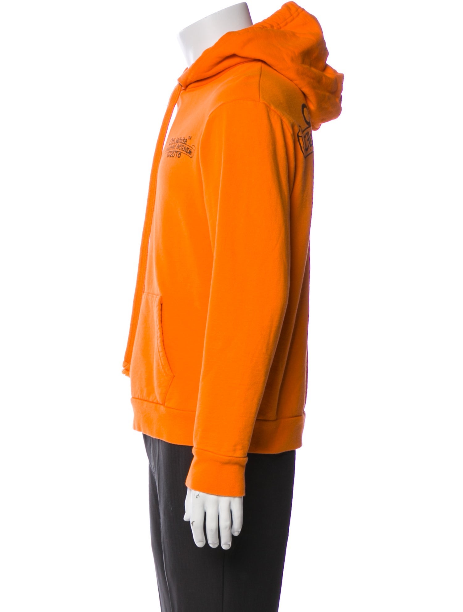 Off-White x Chrome Hearts Graphic Print Crew Neck Hoodie